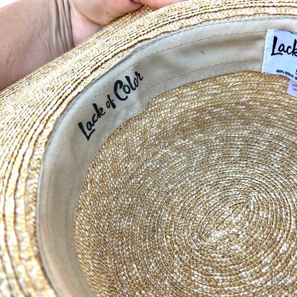 Lack Of Color The Spencer Straw Boater Hat Small Gold Band Summer - Picture 7 of 8